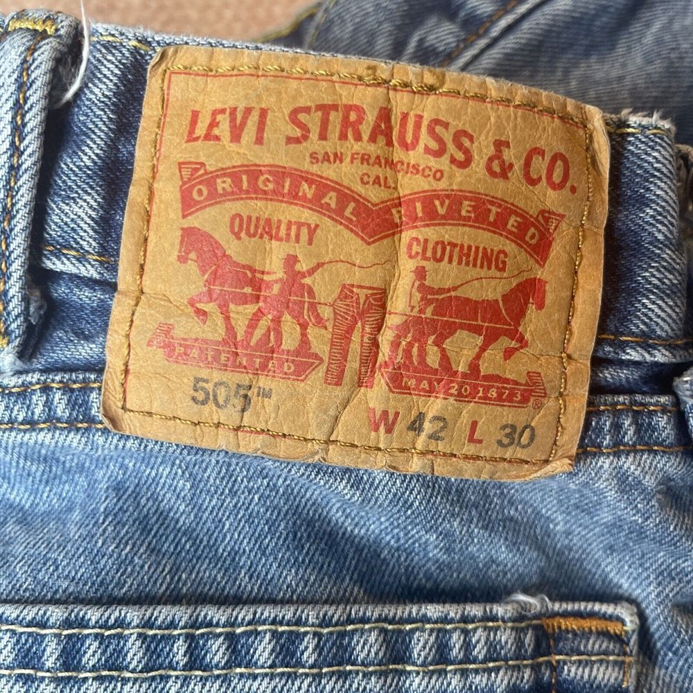 Levis 505 42x30 Blue Jeans‎ #26 - Picture 2 of 4